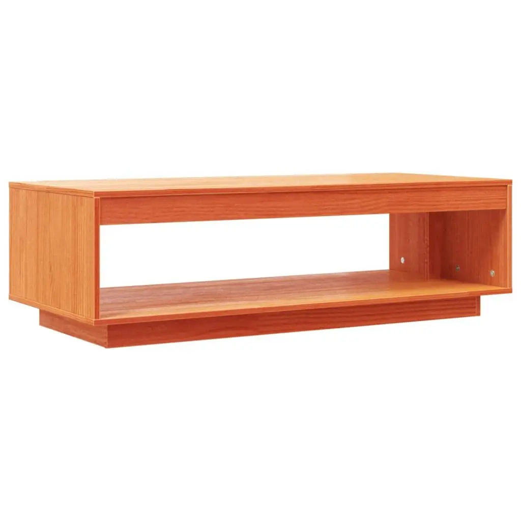 Solid Pine Wood Coffee Table with Storage