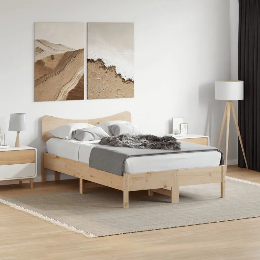 Solid Pine Wood Headboard 135 cm for Bed Frames