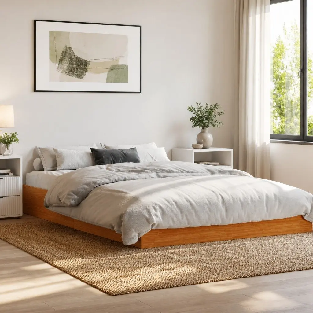 Solid Wood Pine Bed Frame Brown 150x200 cm