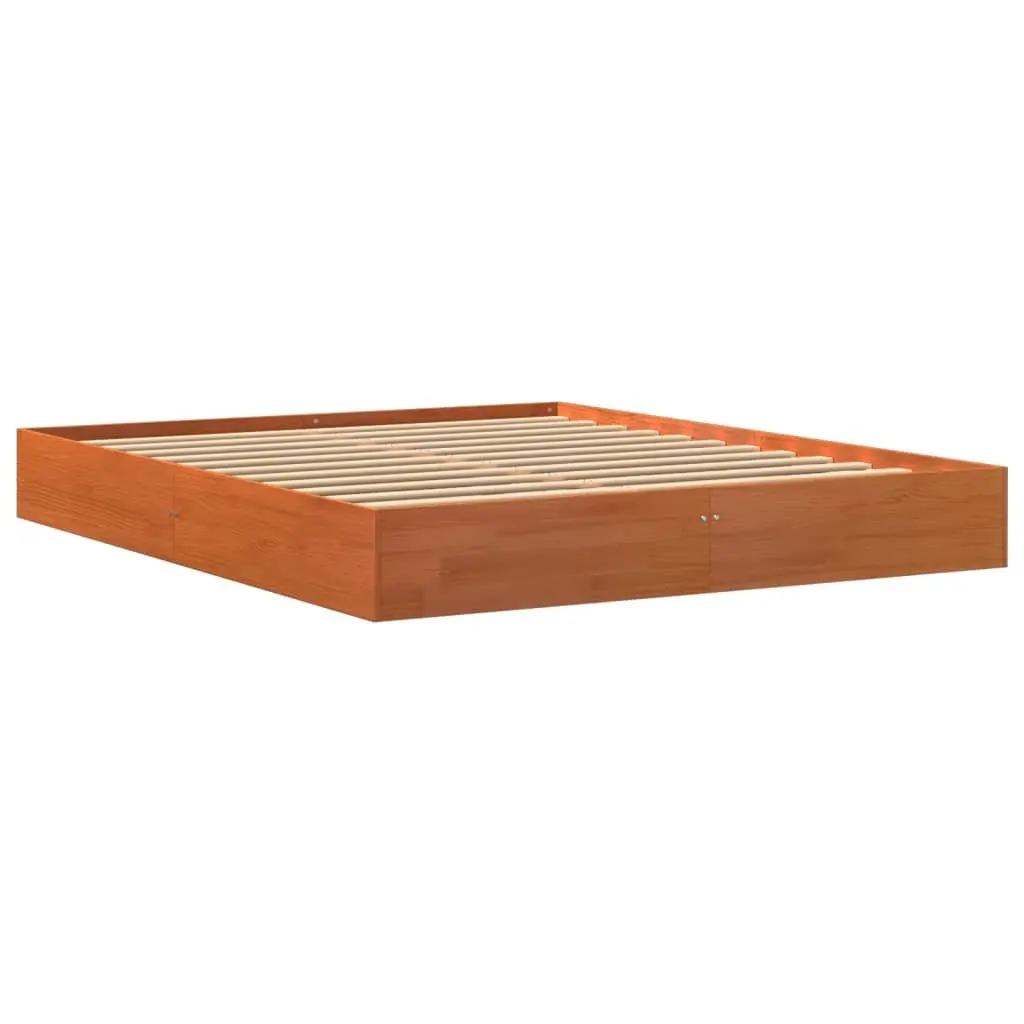 Solid Wood Pine Bed Frame Brown 150x200 cm