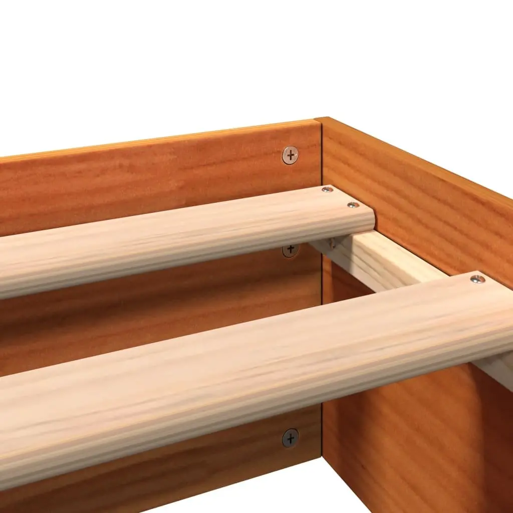 Solid Wood Pine Bed Frame Brown 150x200 cm