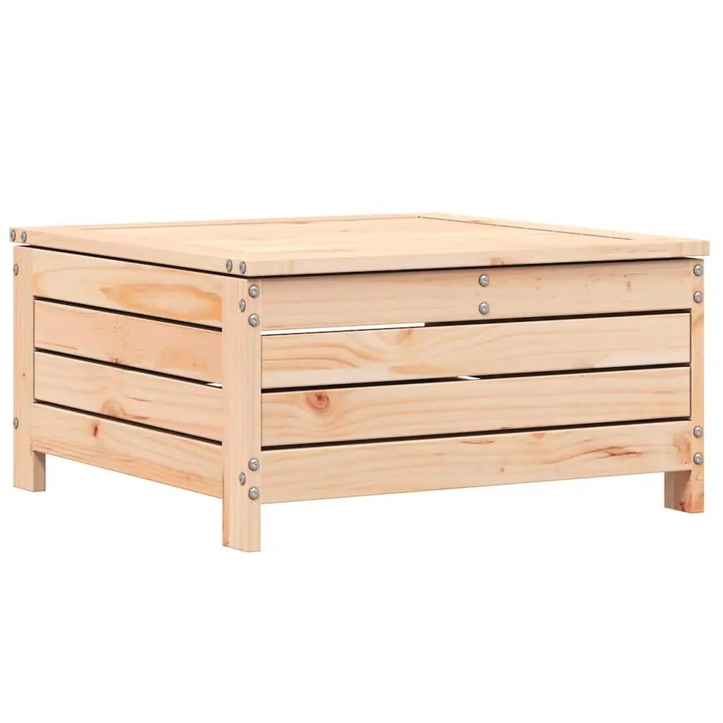 Brown Wood Outdoor Footstool for Relaxation