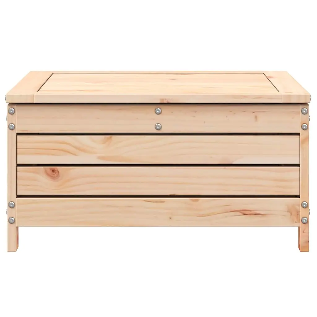 Brown Wood Outdoor Footstool for Relaxation