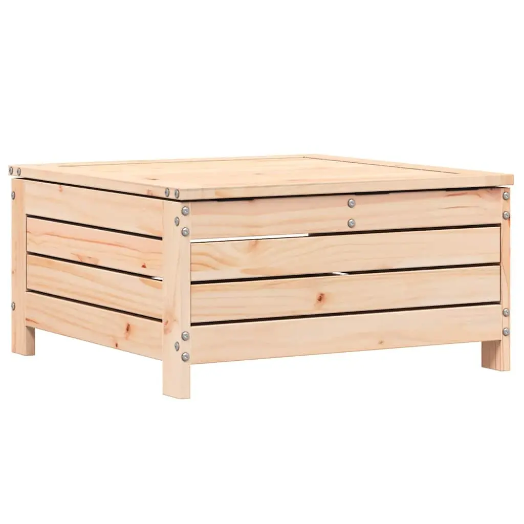 Brown Wood Outdoor Footstool for Relaxation