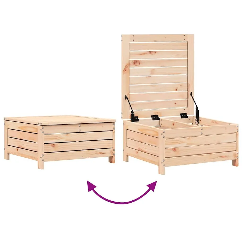 Brown Wood Outdoor Footstool for Relaxation