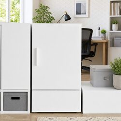 Premium White Floating Wall Cabinet with Ample Storage