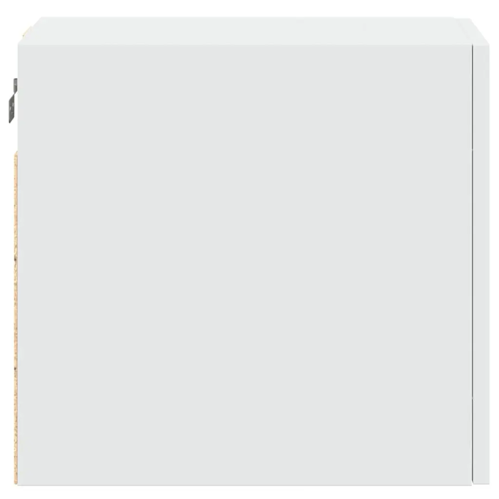 White Floating Wall Cabinet with Ample Storage