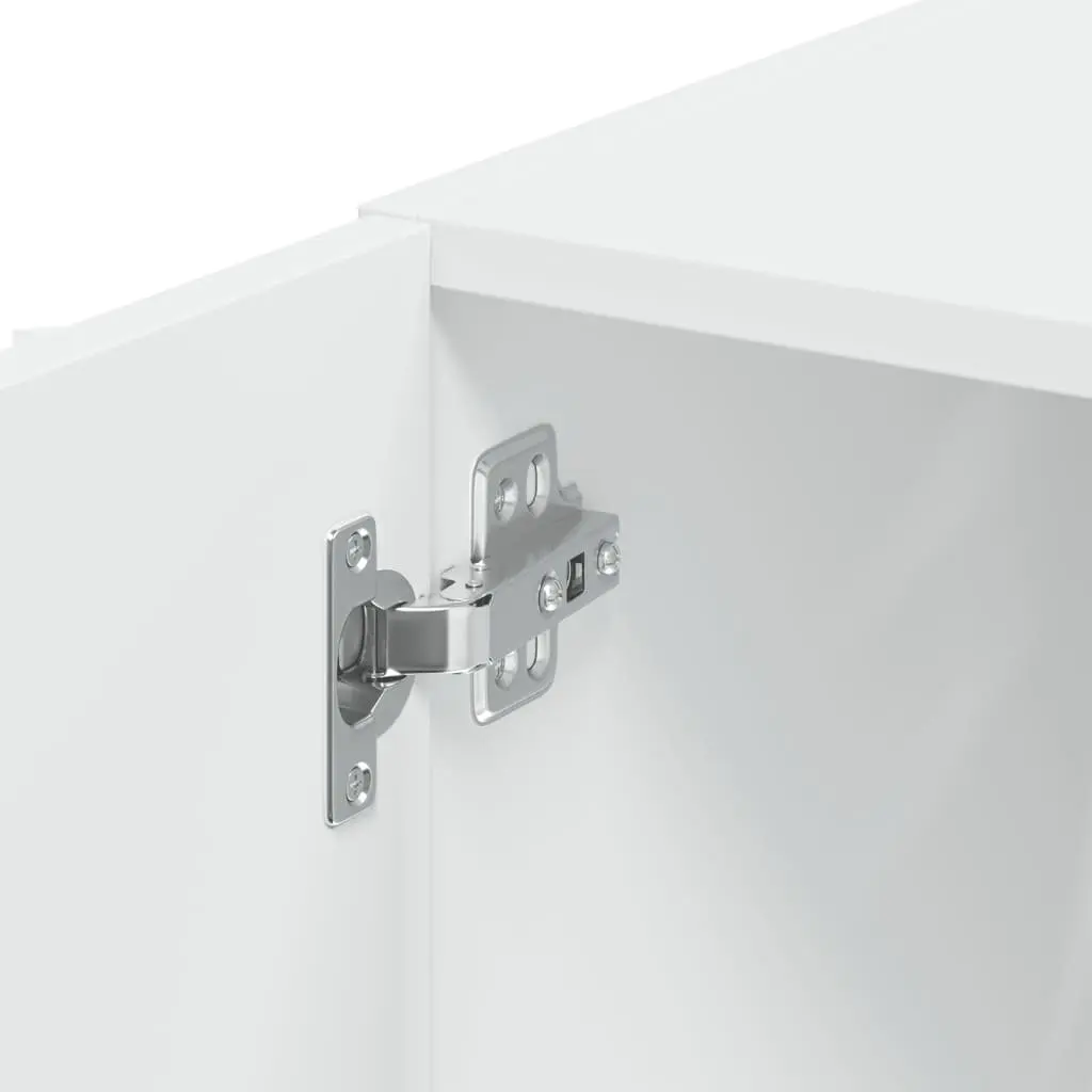 White Floating Wall Cabinet with Ample Storage