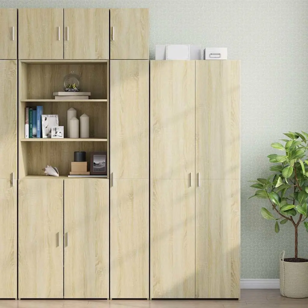 Wall Cabinet in Brown Engineered Wood