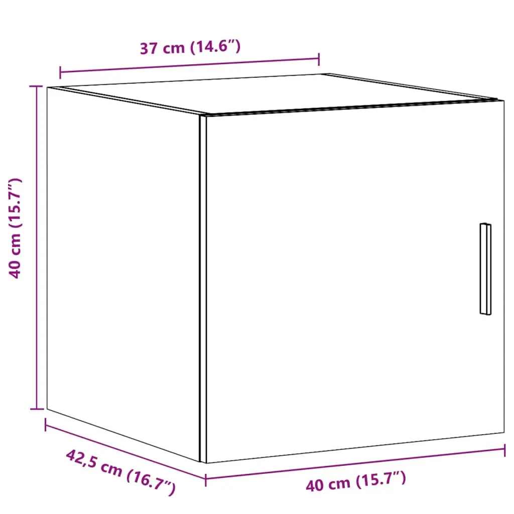 Wall Cabinet in White Engineered Wood