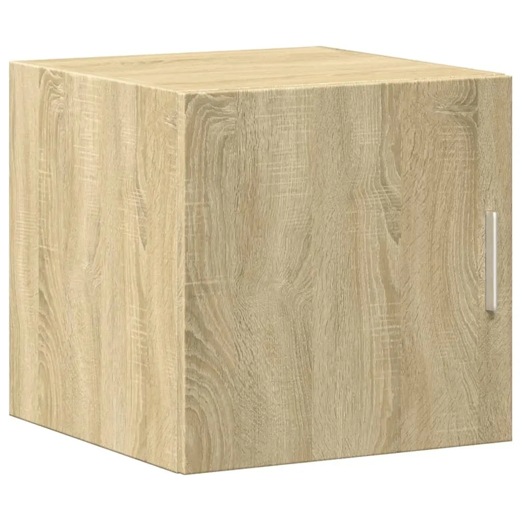 Brown Engineered Wood Floating Wall Cabinet for Storage