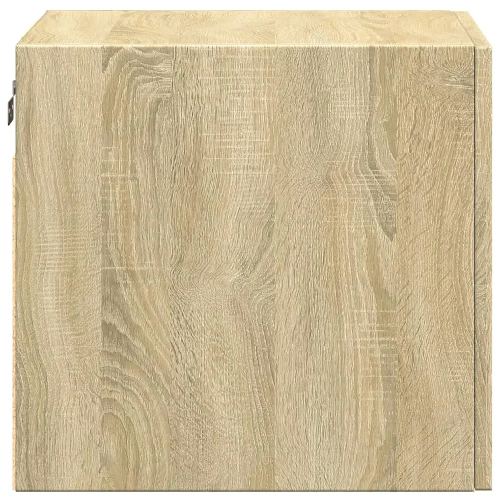 Brown Engineered Wood Floating Wall Cabinet for Storage