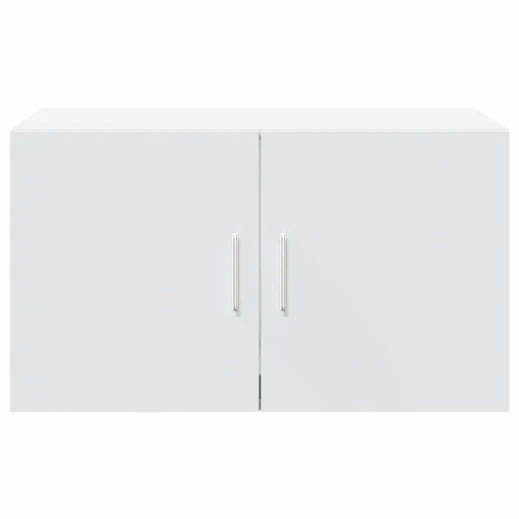 White Engineered Wood Wall Cabinet with Ample Storage