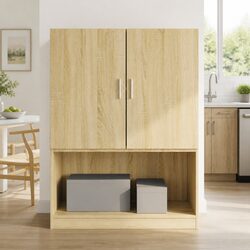 Brown Engineered Wood Wall-Mounted Storage Cabinet 80x42.5x64cm