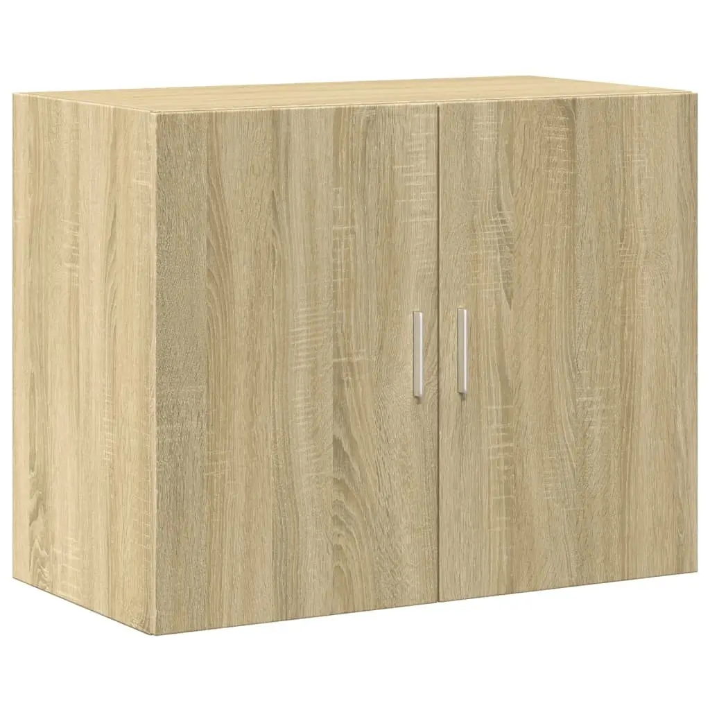 Brown Engineered Wood Wall-Mounted Storage Cabinet 80x42.5x64cm