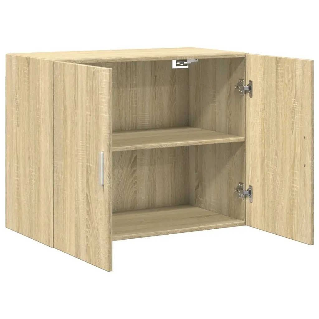 Brown Engineered Wood Wall-Mounted Storage Cabinet 80x42.5x64cm