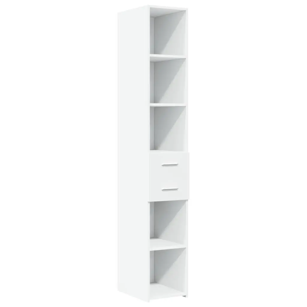 White Highboard Storage Cabinet with Durable Build