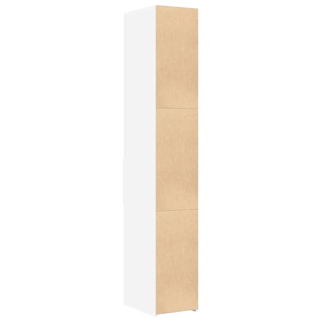 White Highboard Storage Cabinet with Durable Build