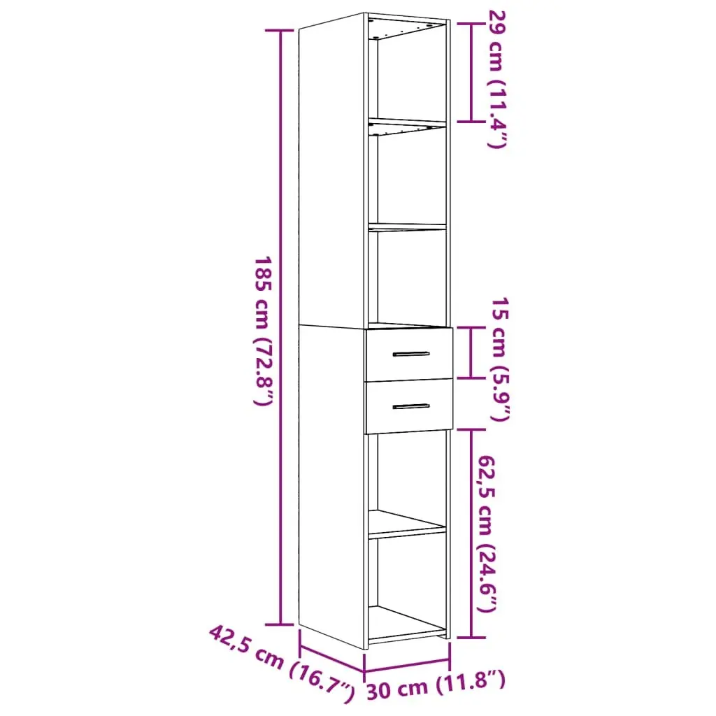 White Highboard Storage Cabinet with Durable Build