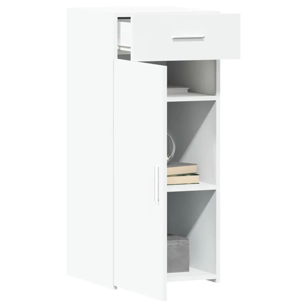 White Sideboard Storage Cabinet with Drawer Door