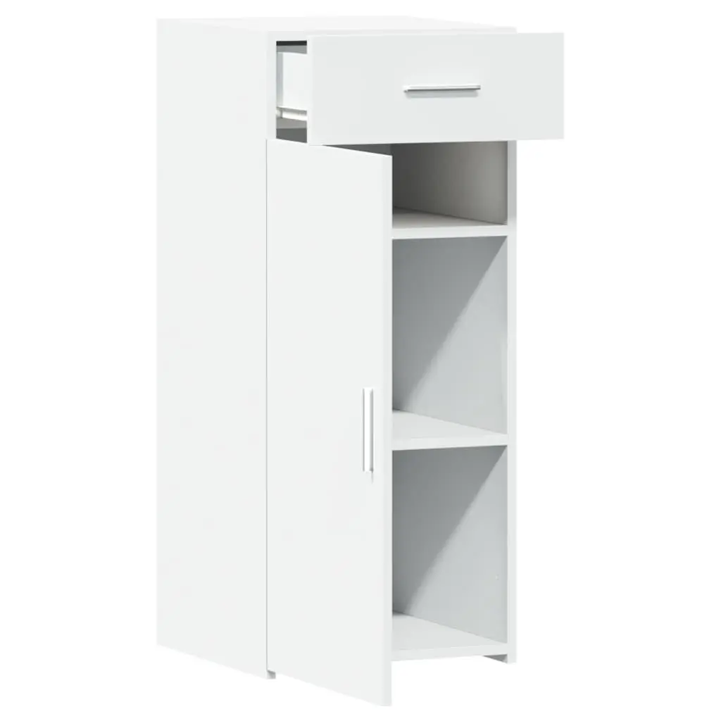 White Sideboard Storage Cabinet with Drawer Door