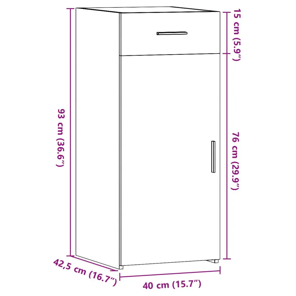 White Sideboard Storage Cabinet with Drawer Door