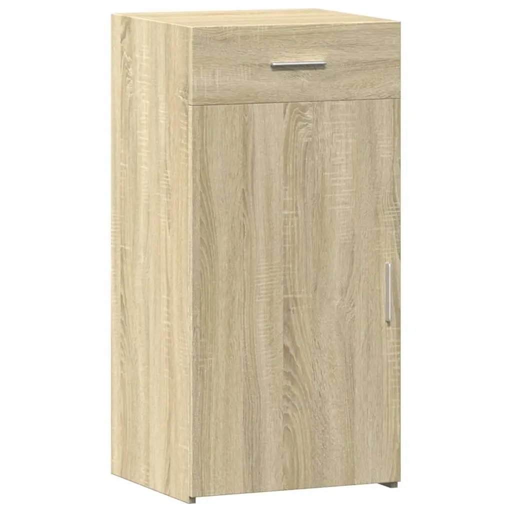 Brown Engineered Wood Sideboard with Storage Drawers