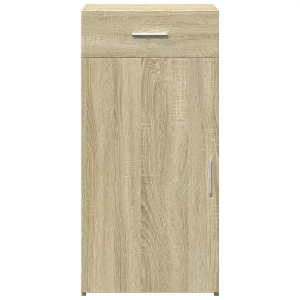 Brown Engineered Wood Sideboard with Storage Drawers