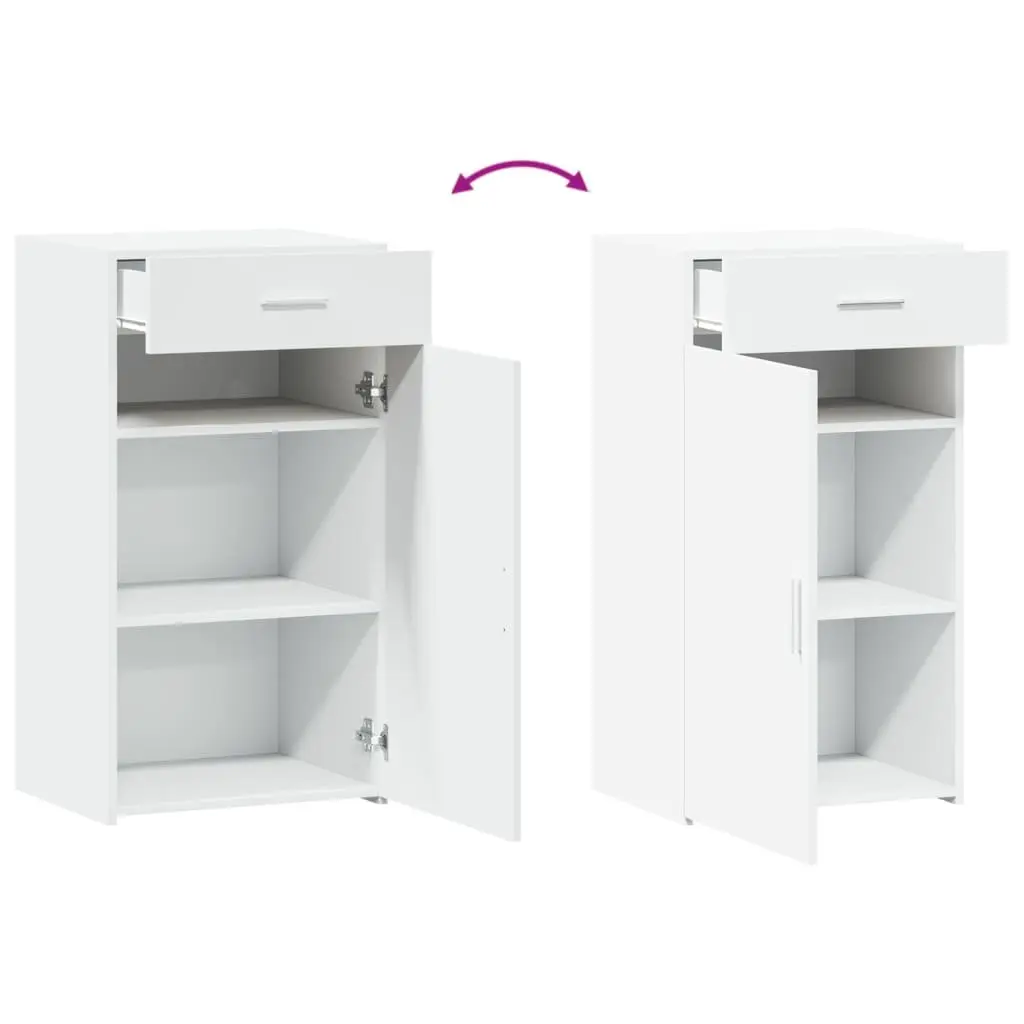 White Sideboard Cabinet with Ample Storage