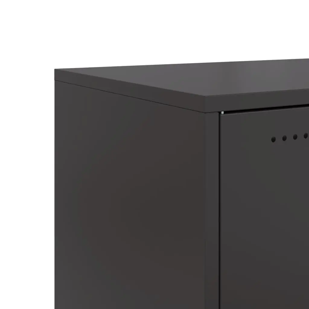 Black Sideboard with Wheels for Storage Solutions