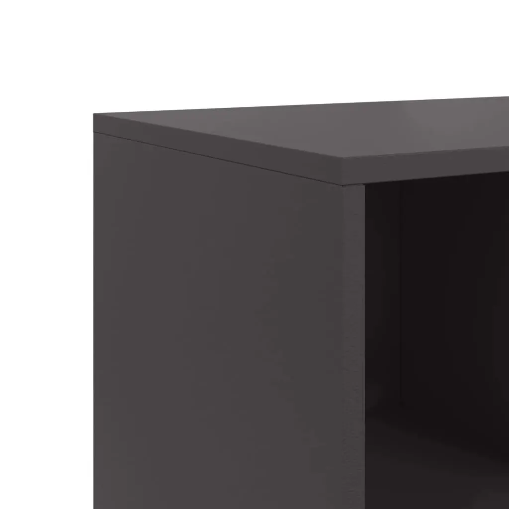 Black Sideboard Storage Cabinet with Wheels