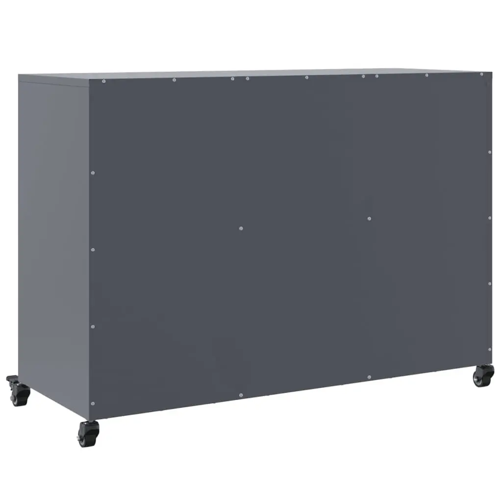 Anthracite Sideboard Storage Cabinet with Wheels