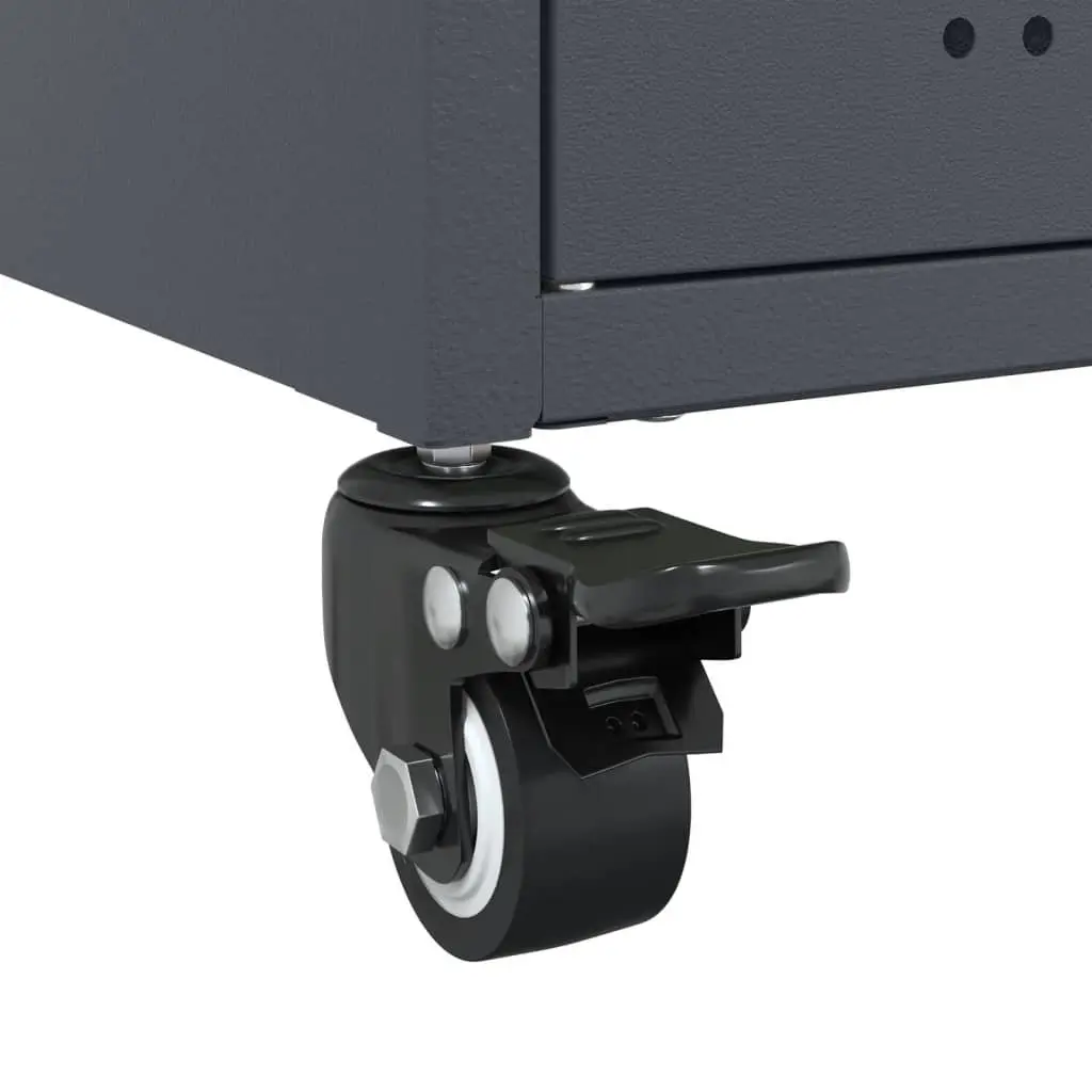 Anthracite Sideboard Storage Cabinet with Wheels