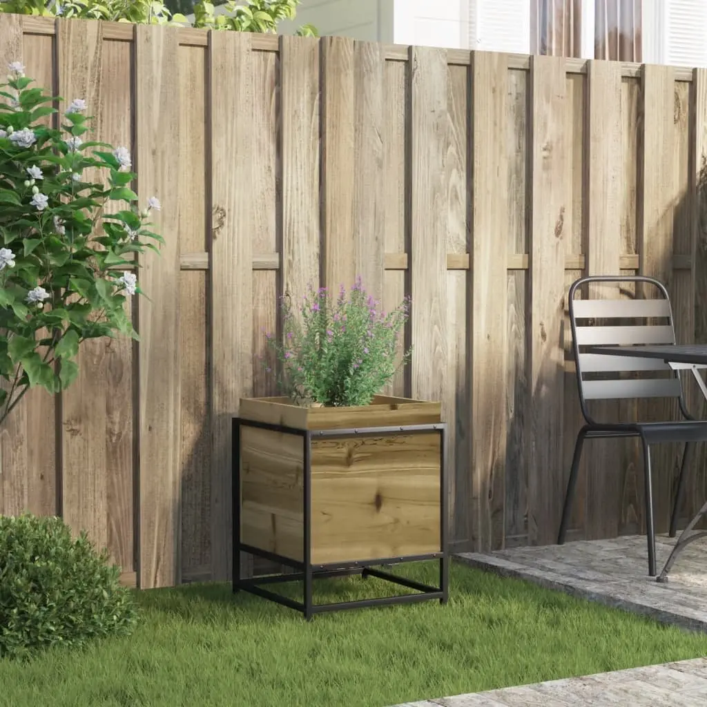 Garden Planter Box Impregnated Pine Wood 40x40x50cm Brown