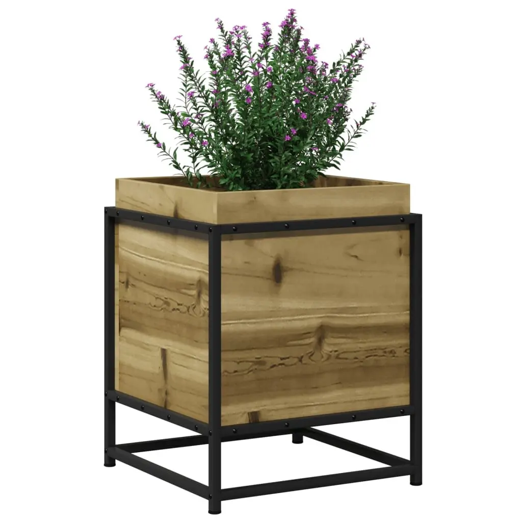 Garden Planter Box Impregnated Pine Wood 40x40x50cm Brown