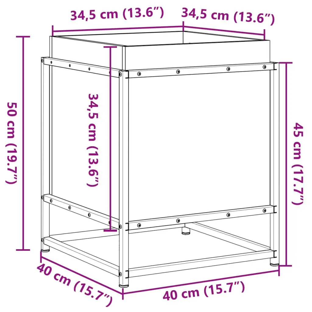 Garden Planter Box Impregnated Pine Wood 40x40x50cm Brown