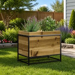 Durable Garden Planter Box 60x40x50cm Pine Wood