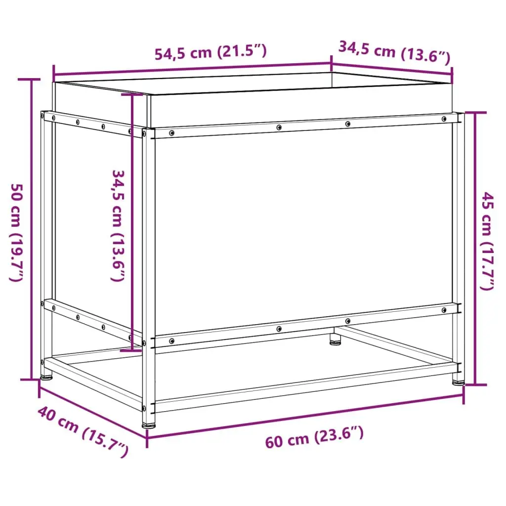 Garden Planter Box 60x40x50cm Pine Wood
