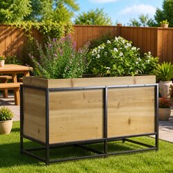 Sturdy Garden Planter Box 80x40x50cm Pine Wood