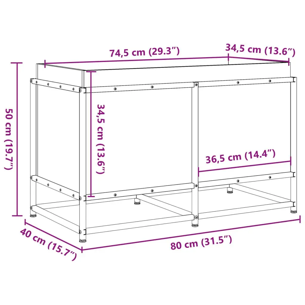 Garden Planter Box Impregnated Pine Wood 80x40x50cm Brown