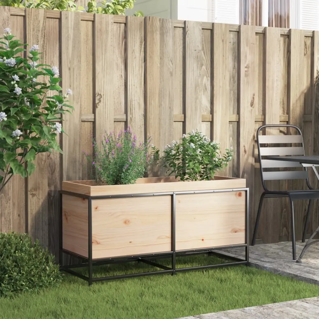 Solid Wood Pine Garden Planter Box for Outdoor Use