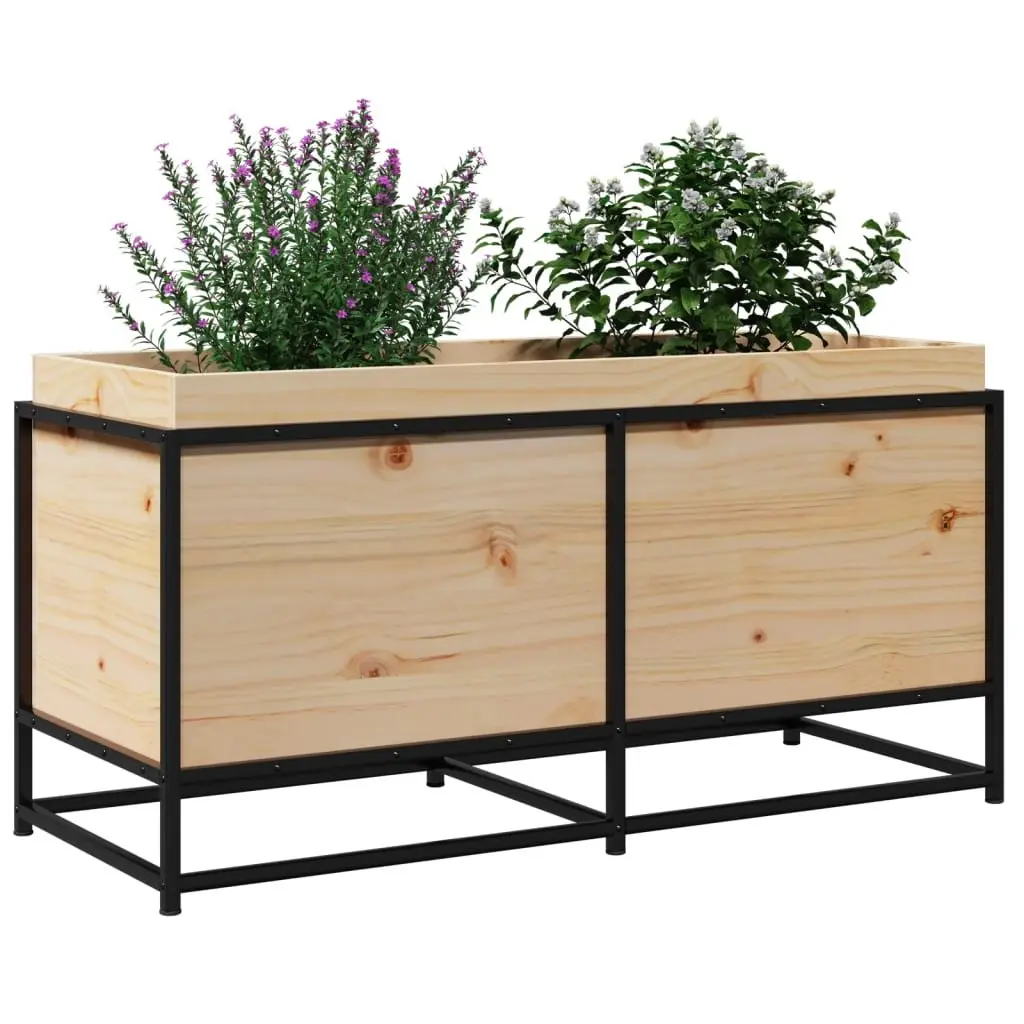 Solid Wood Pine Garden Planter Box for Outdoor Use