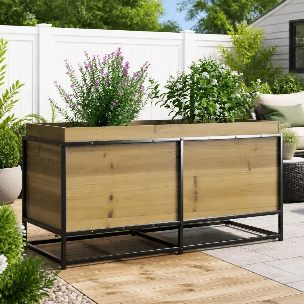 Garden Planter Box Impregnated Pine Wood 100x40x50cm Brown