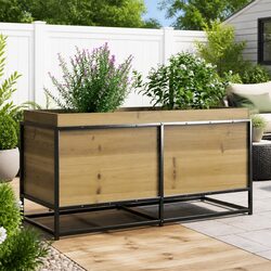 Premium Impregnated Pine Wood Garden Planter Box 100x40x50cm