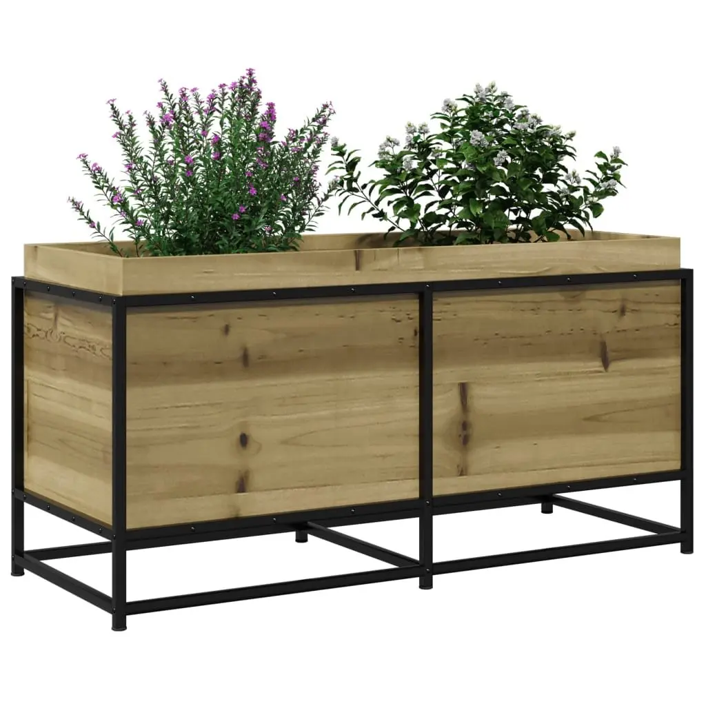 Garden Planter Box Impregnated Pine Wood 100x40x50cm Brown
