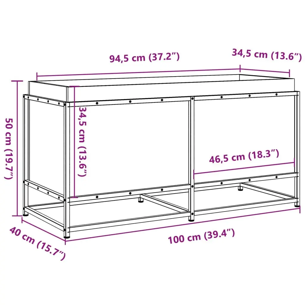 Garden Planter Box Impregnated Pine Wood 100x40x50cm Brown