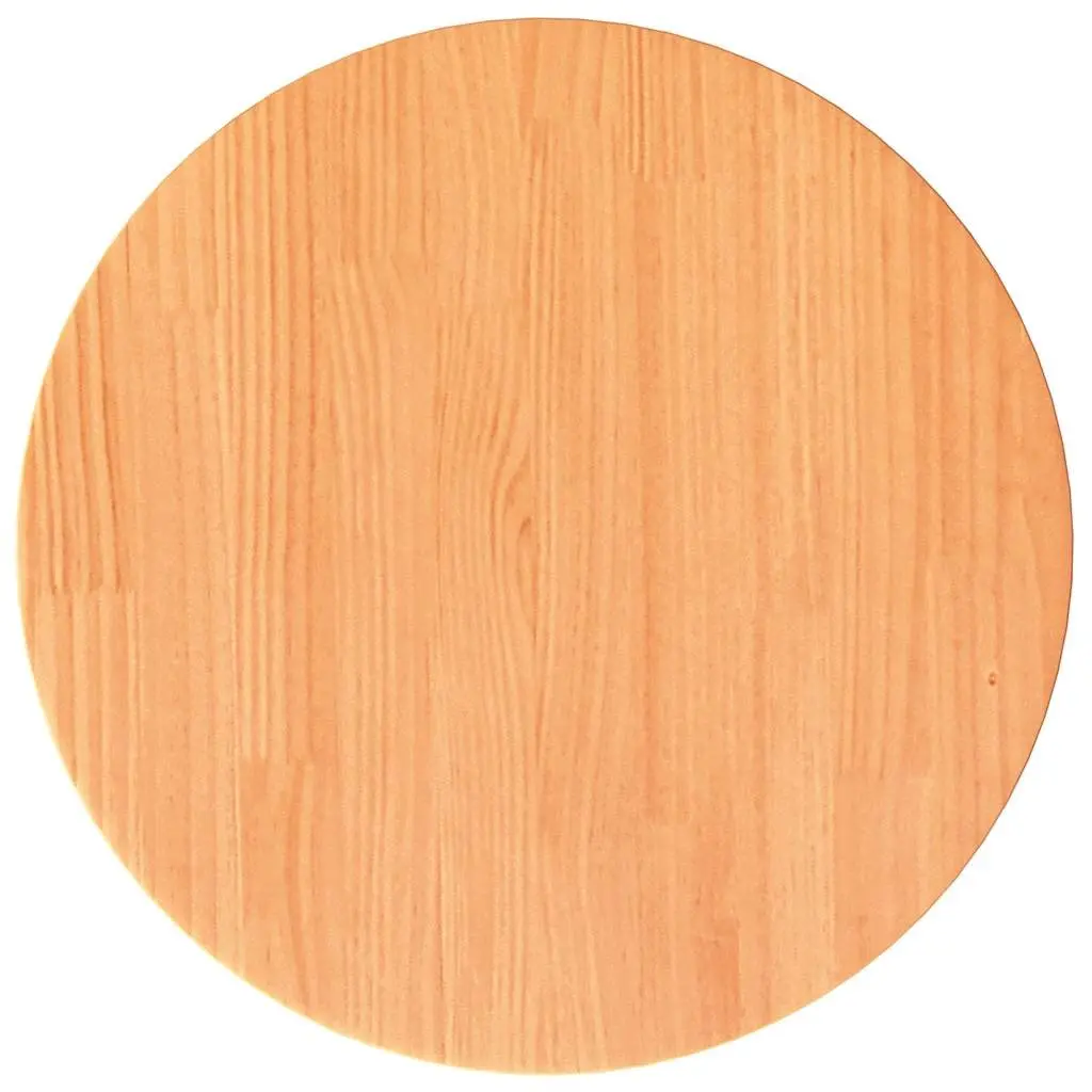 Brown Round Table Top Ø40cm Solid Pinewood for Custom Builds