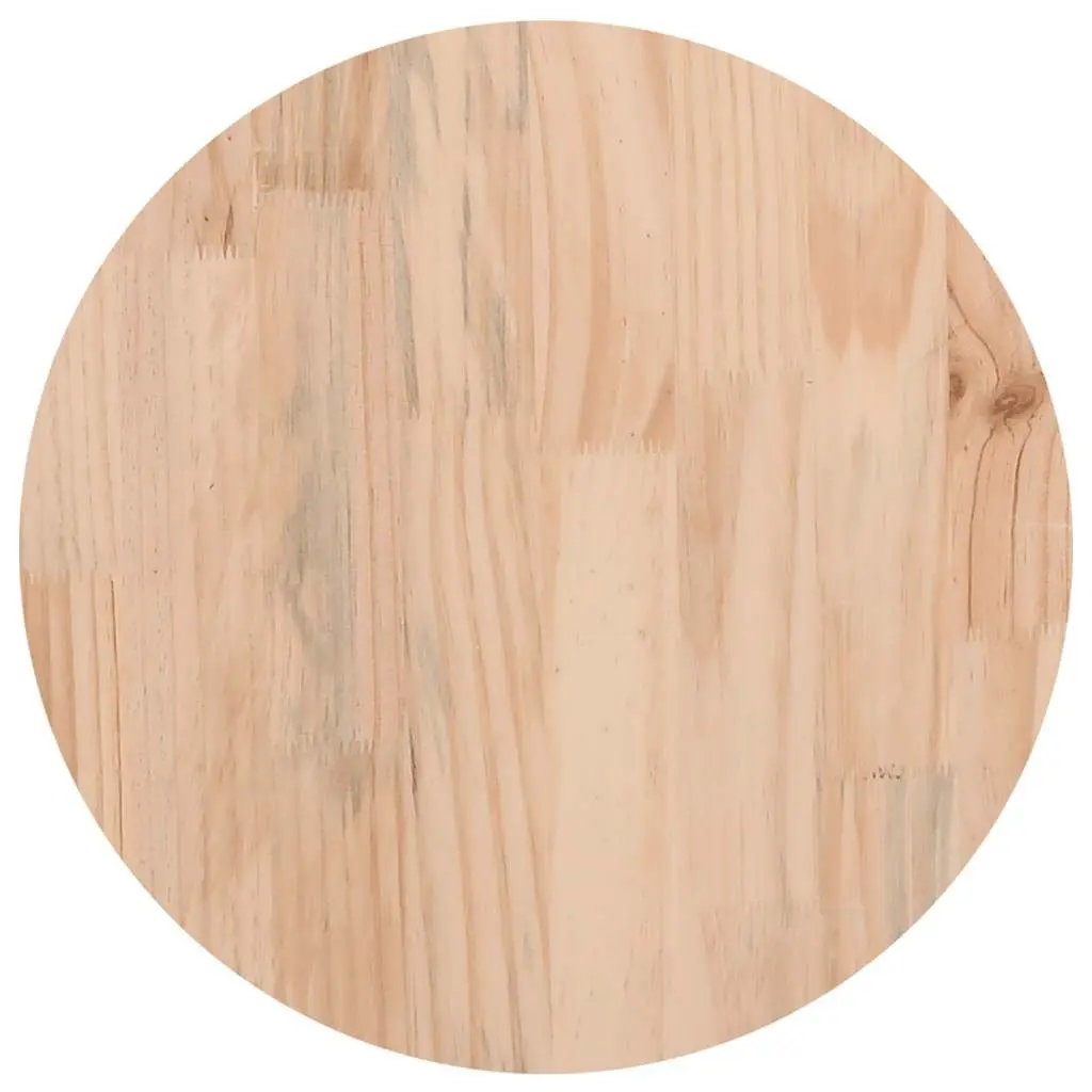 Brown Round Table Top Ø40cm Solid Pinewood for Custom Builds