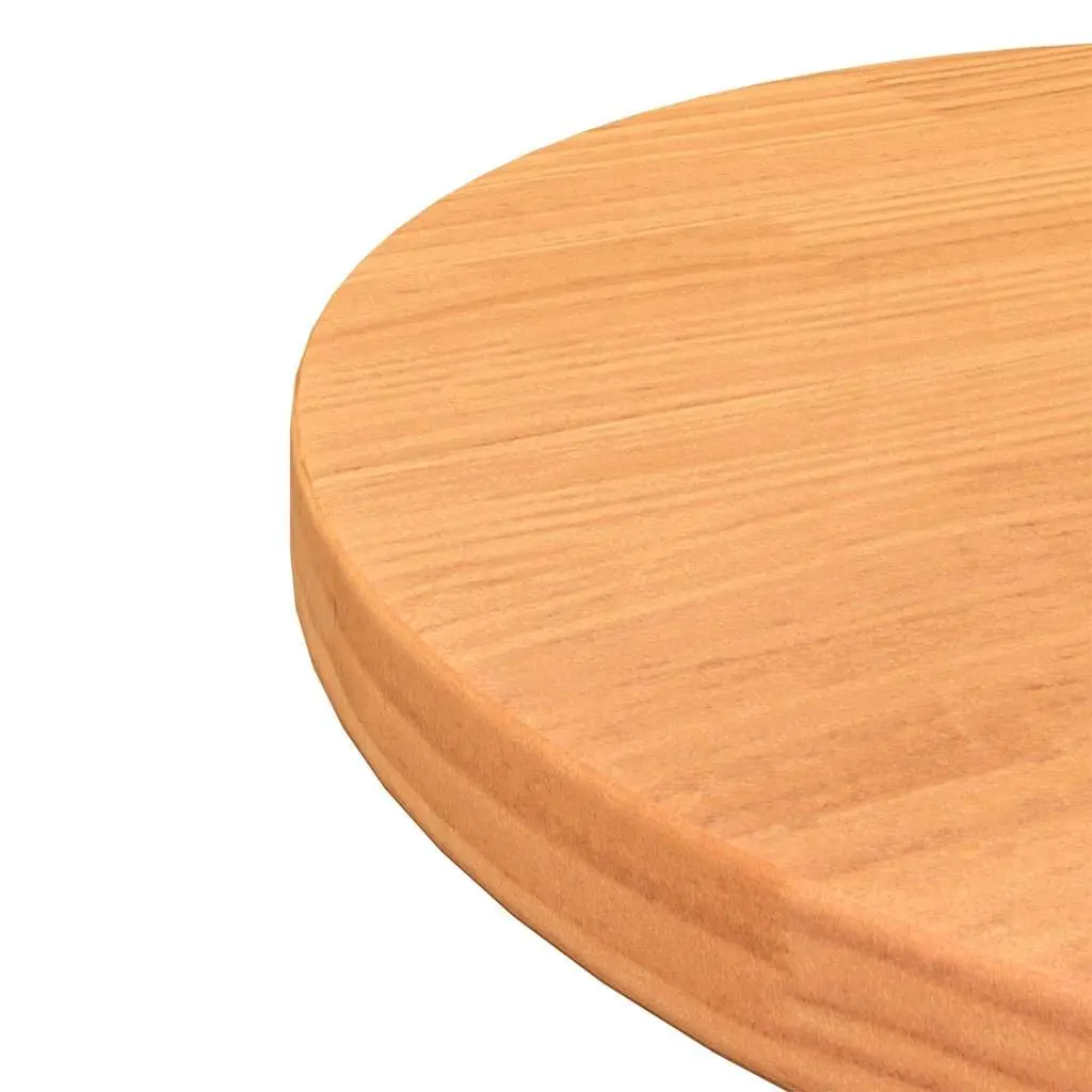 Brown Round Table Top Ø40cm Solid Pinewood for Custom Builds