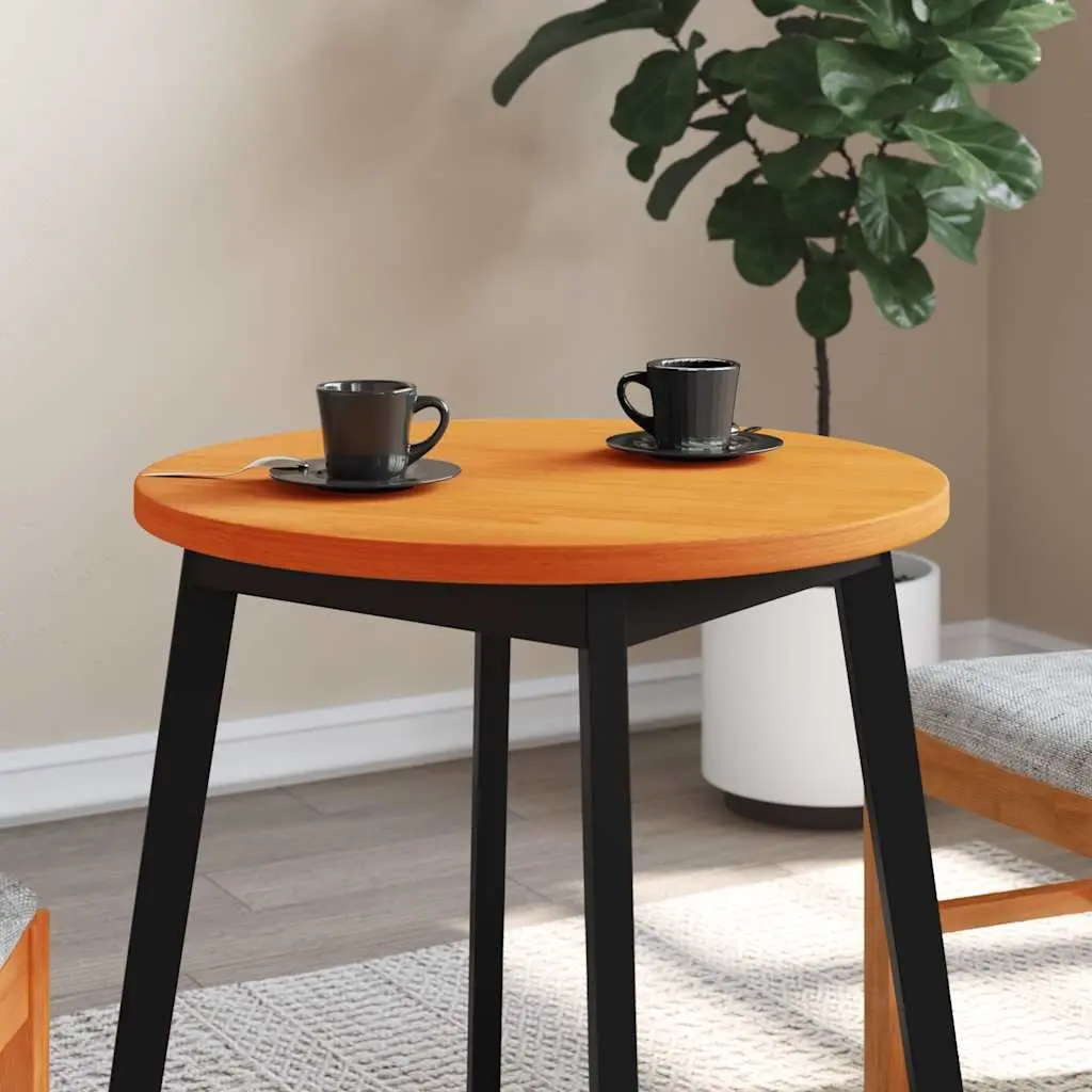Round Table Top Solid Pinewood Ø60cm Brown
